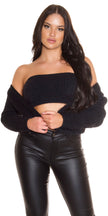 Sexy 2Piece Set- Bandeau Top und Crop Cardigan