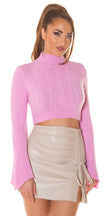 Sexy cropped jumper with flared sleeves